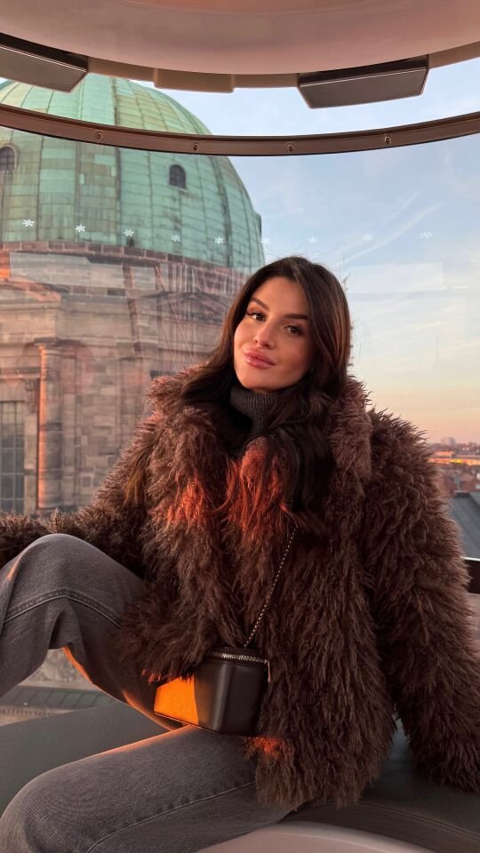 Kahve Tüylü Premium Kürk Ceket